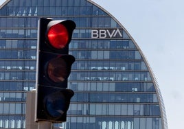 Fachada de la sede de BBVA.