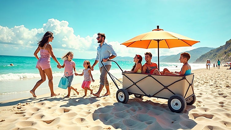 Disfruta de la playa con estos carros para llevar todo lo que necesites