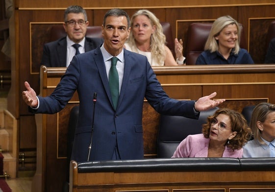 El presidente del Gobierno este miércoles en la última sesión de control al Gobierno del curso
