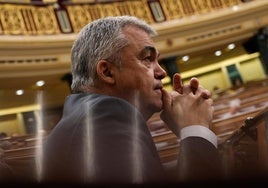 Santos Cerdán, este jueves en el Congreso.