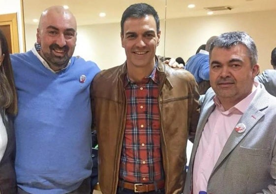 Koldo Garcia, Pedro Sánchez y Santos Cerdán