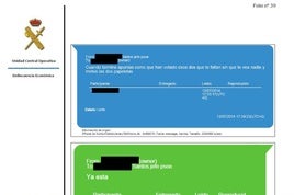 Mensajes incluidos en el informe de la UCO