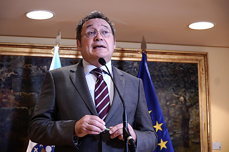 Álvaro García Ortiz en el Pazo de Mariñán de A Coruña