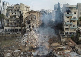 Imagen de la destrucción causada por los proyectiles en Israel.