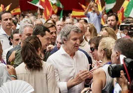 Alberto Núñez Feijóo durante un acto del PP este domingo en Málaga.