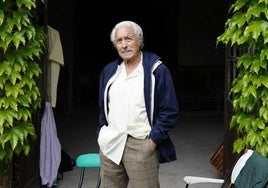 Manolo Zarzo en el rodaje del corto 'Tabas' en Markina en 2019.