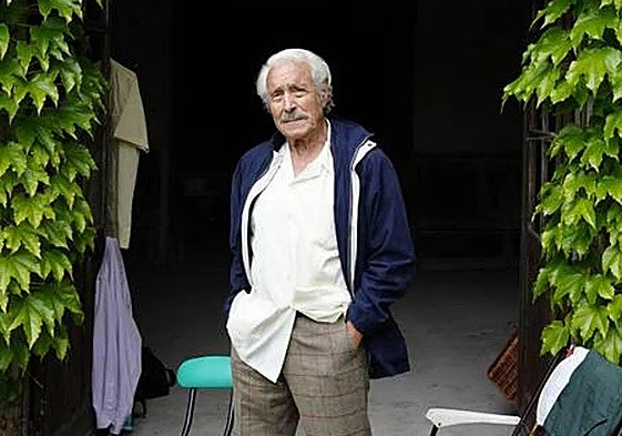 Manolo Zarzo en el rodaje del corto 'Tabas' en Markina en 2019.