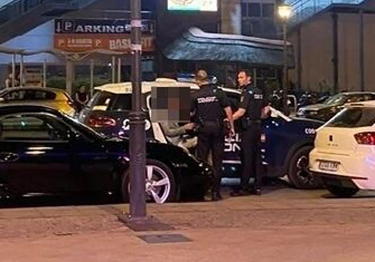 Momento de la detención.