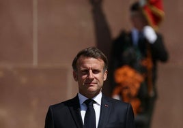 El presidente francés, Emmanuel Macron, este miércoles en París.