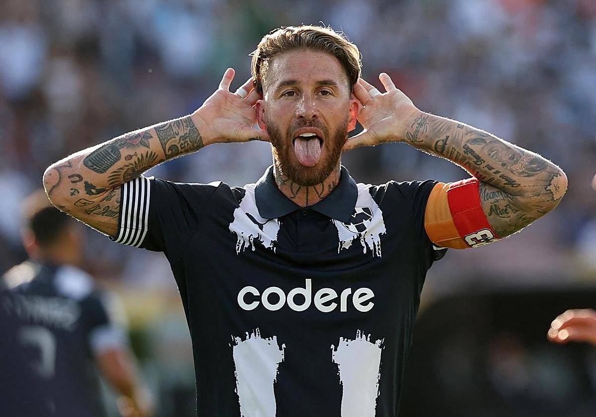 Sergio Ramos celebra su gol ante el Inter en el Mundial de Clubes.