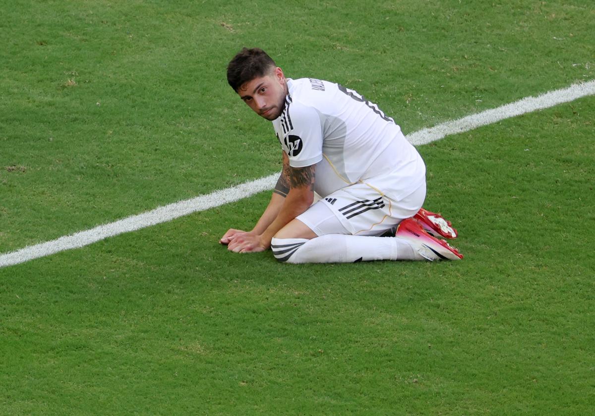 Fede Valverde, tras su fallo de penalti en el tramo final del partido.