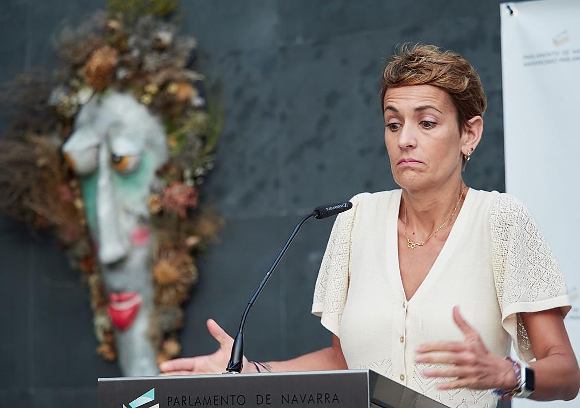 La presidenta de Navarra, María Chivite.