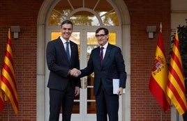 Pedro Sánchez y Salvador Illa, en una renuión anterior