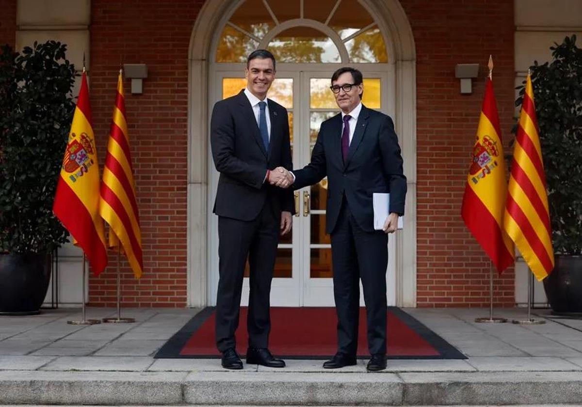 Pedro Sánchez y Salvador Illa, en una renuión anterior