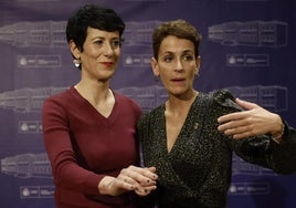 Elma Saiz y María Chivite.