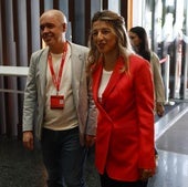 La vicepresidenta segunda del Gobierno, Yolanda Díaz, y el secretario general de CCOO