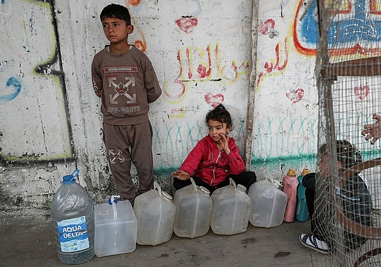 Unos niños en Gaza.