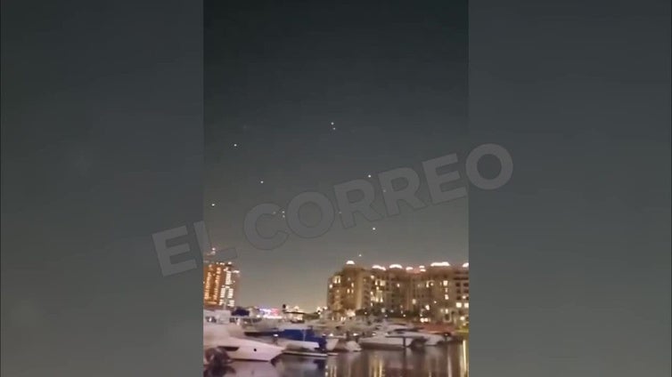 Así se ha visto desde Doha el ataque de Irán a la base de EE UU