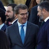 Feijóo y Abascal en un acto en octubre de 2023.