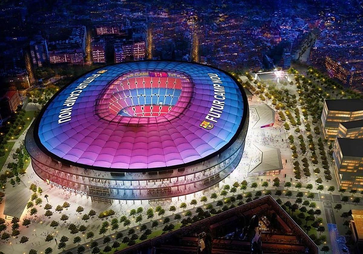 Maqueta del nuevo Camp Nou.
