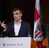Jon Uriarte, en una asamblea del Athletic.