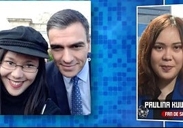 Una indonesia que acumula hasta 15 'selfies' con Sánchez; así es la fan del presidente que le gritó «no te rindas» en la OTAN