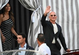 Jeff Bezos y Lauren Sánchez, en Venecia.