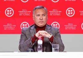 Luis Medina Cantalejo, en una rueda de prensa como presidente del CTA.