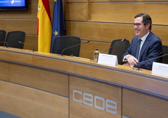El presidente de la CEOE, Antonio Garamendi.