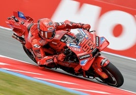 Marc Márquez, rodando sobre el trazado de Assen.