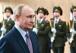 El presidente ruso, Vladimir Putin, este jueves en el Foro Económico Euroasiático celebrado en Minsk.