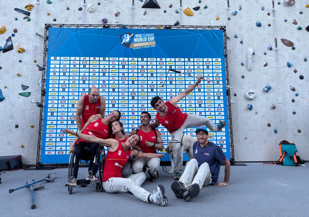 Imagen principal - España brilla en la Copa del Mundo de Paraescalada con Los Ángeles 2028 en el horizonte