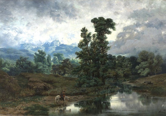 'Paisaje del Pardo al disiparse la niebla' (1866) Antonio Muñoz Degrain.