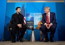 Volodímir Zelenski y Donald Trump se vieron por última vez en la cumbre de la OTAN en La Haya a finales de junio.