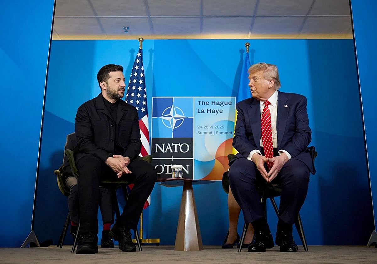 Volodímir Zelenski y Donald Trump se vieron por última vez en la cumbre de la OTAN en La Haya a finales de junio.