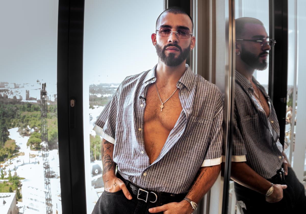 Singer Manuel Turizo poses before the interview for the presentation of his upcoming tour in Spain '201 Tour'.