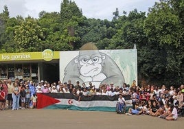 Uno de los grupos de niños y niñas saharuis que estuvo de vacaciones en España en una edición anterior del programa.