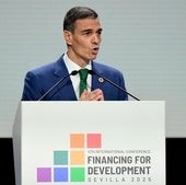 Pedro Sánchez clausura la cumbre de la ONU en Sevilla.
