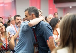 Pedro Sánchez, antes de su intervención en el Comité Federal del PSOE.