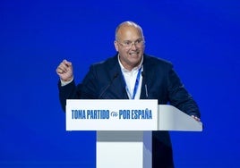 Miguel Tellado, durante su discurso en el Congreso Nacional del PP.