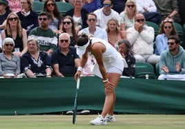 Jessica Bouzas, durante el duelo ante Liudmila Samsonova.