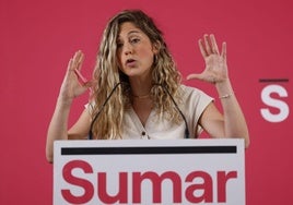 La co-coordinadora de Movimiento Sumar, Lara Hernández.