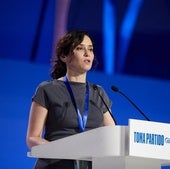 Isabel Díaz Ayuso, en su intervención en el congreso del PP
