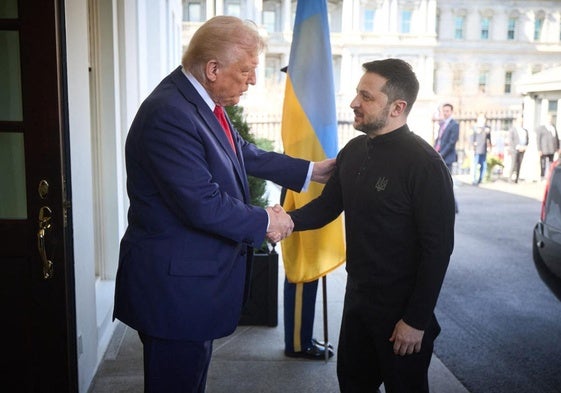 El presidente estadounidense, Donald Trump, y su homólogo ucraniano, Volodímir Zelenski, en su último encuentro en la Casa Blanca.
