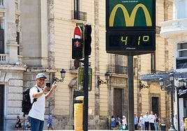 Un termómetro en el centro de Valencia