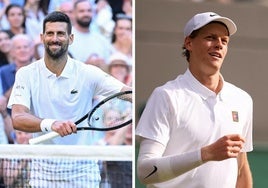 Djokovic y Sinner, tras sus victorias ante Cobolli y Shelton.