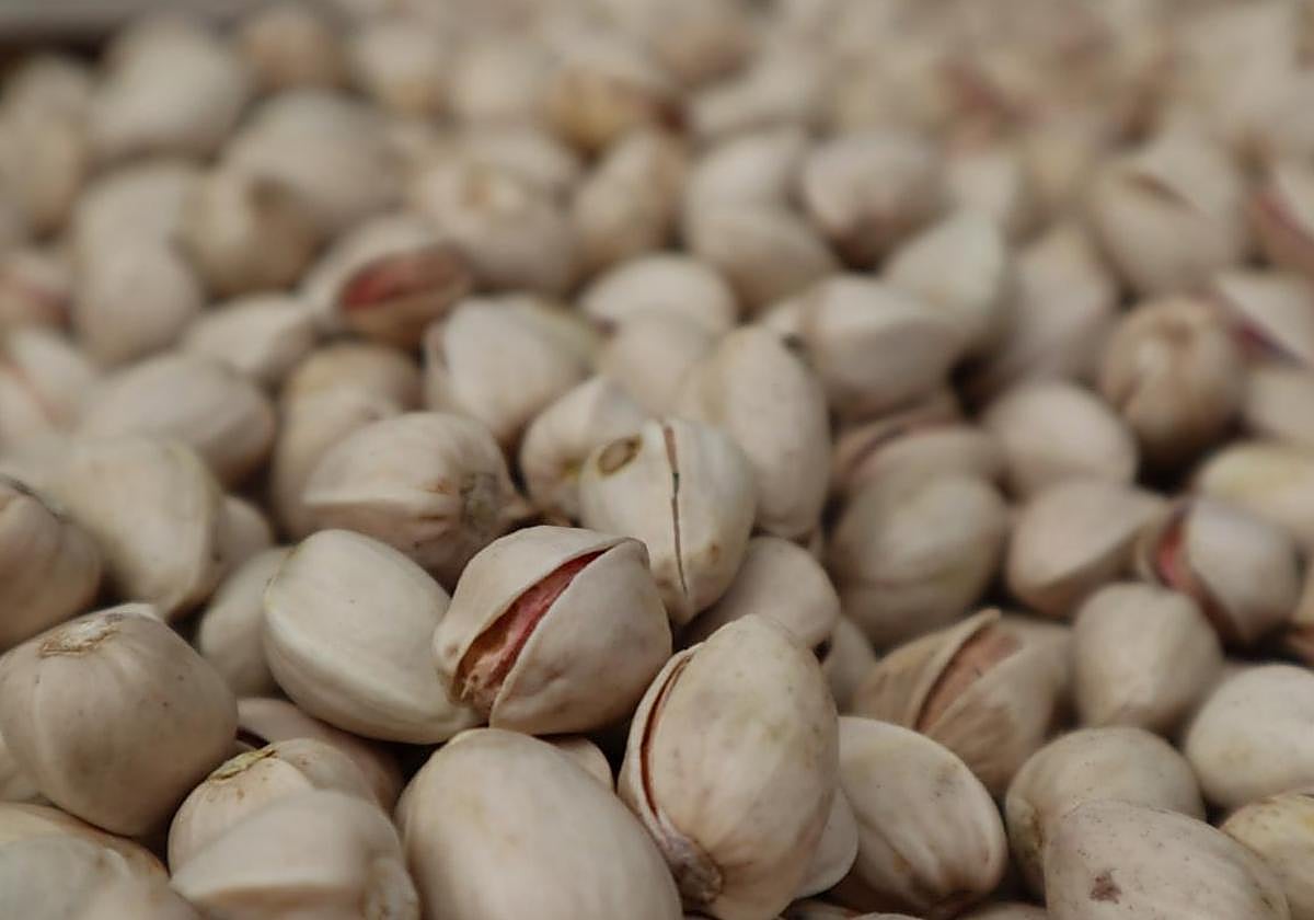 Several pistachios.