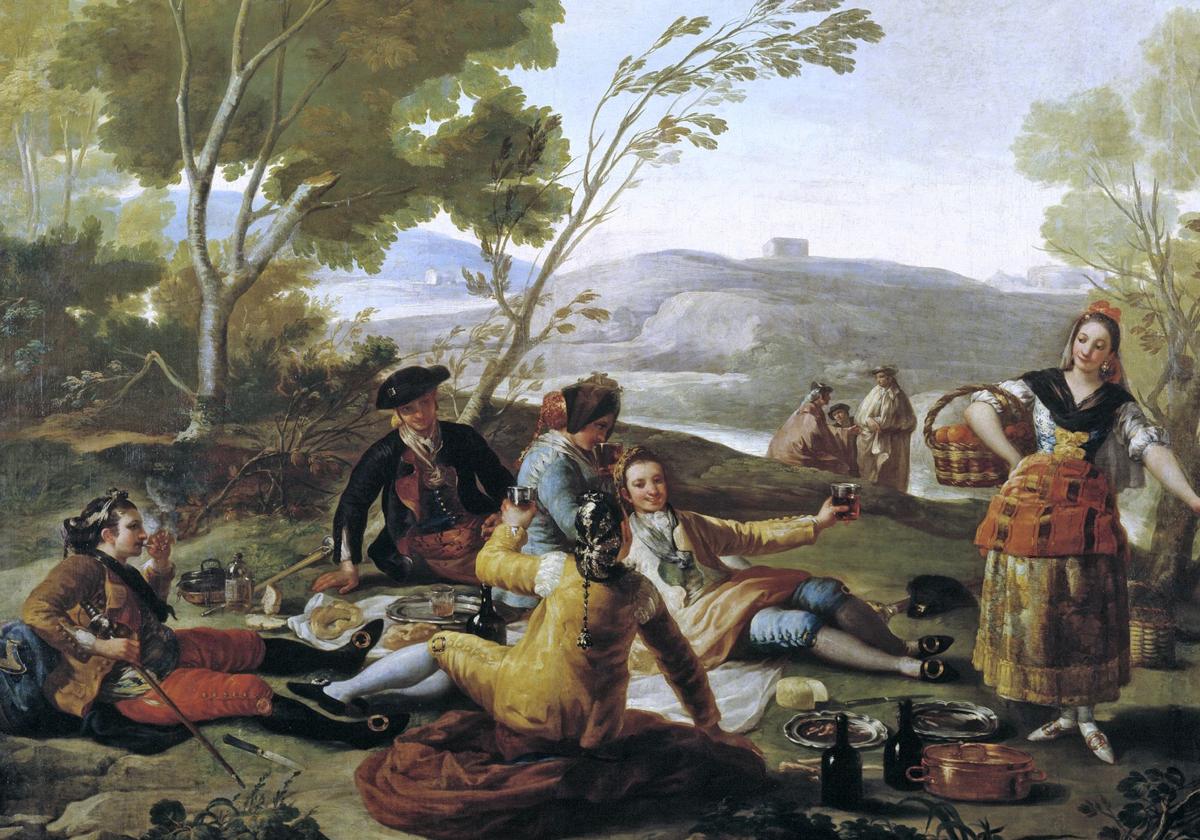 'The Picnic', a tapestry cartoon by Francisco de Goya (1776)