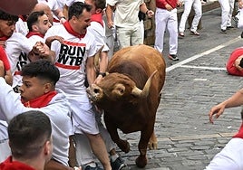 El quinto encierro de San Fermín 2025, en imágenes