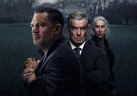 Una imagen promocional de 'Mobland', con Tom Hardy, Pierce Brosnan y Helen Mirren